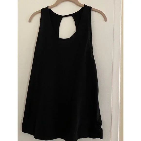 Old Navy Active Wet Dry Womens Sleeveless Open-Back Tank Top In Black - Picture 4 of 4
